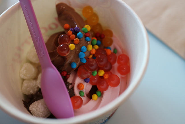 10. Vegan Froyo: soy yogurt + sugar. Pick any flavor you want, mix with sugar and freeze.